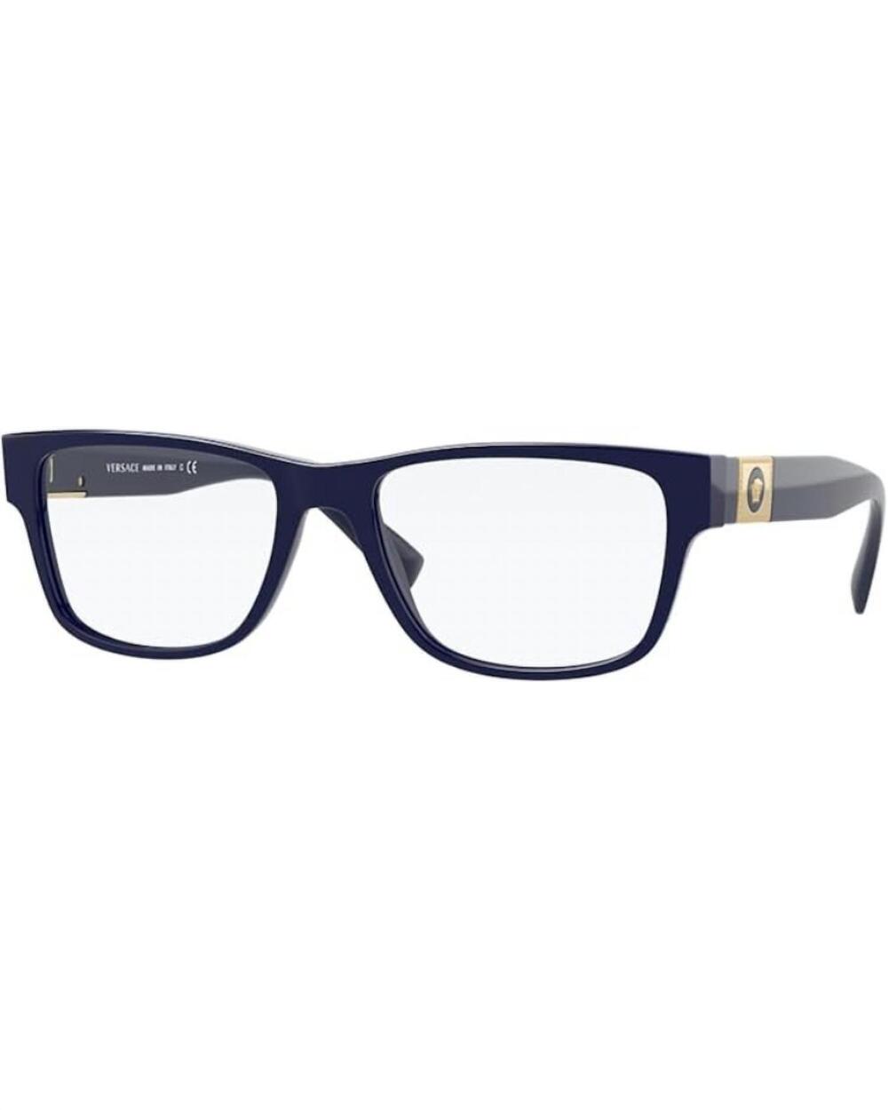 NEW VERSACE men's ve3295 rectangle eyeglasses in blue
